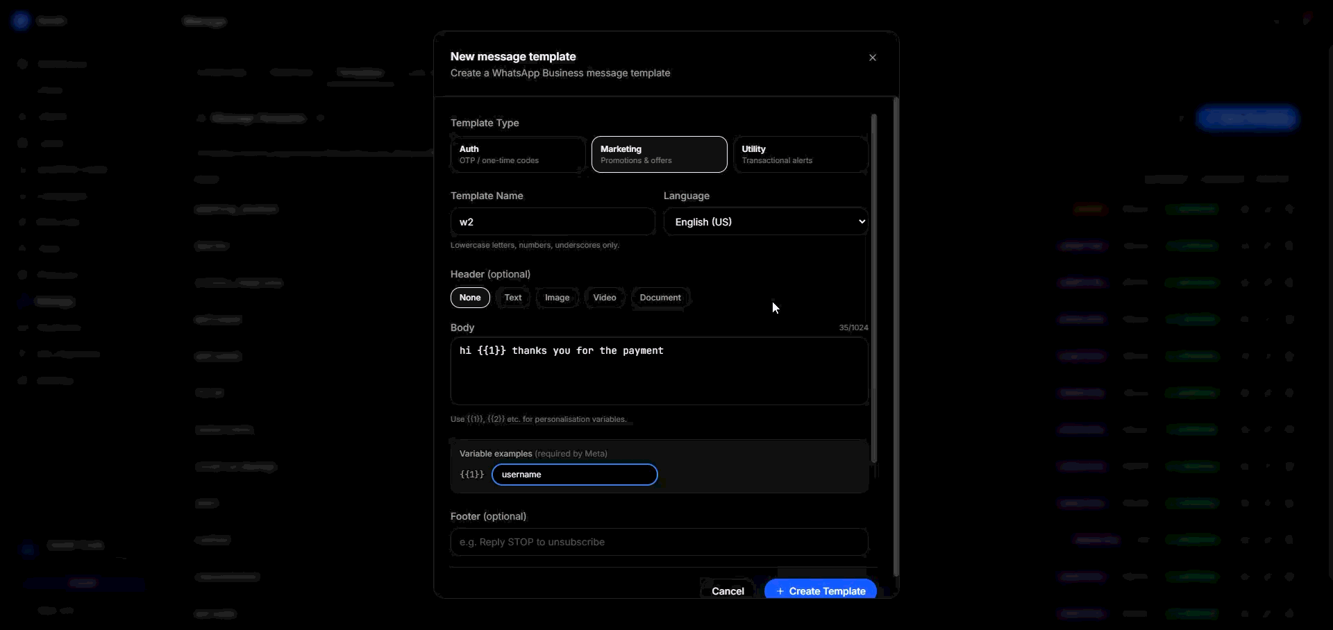 Template list showing status badges Pending / Approved / Rejected.