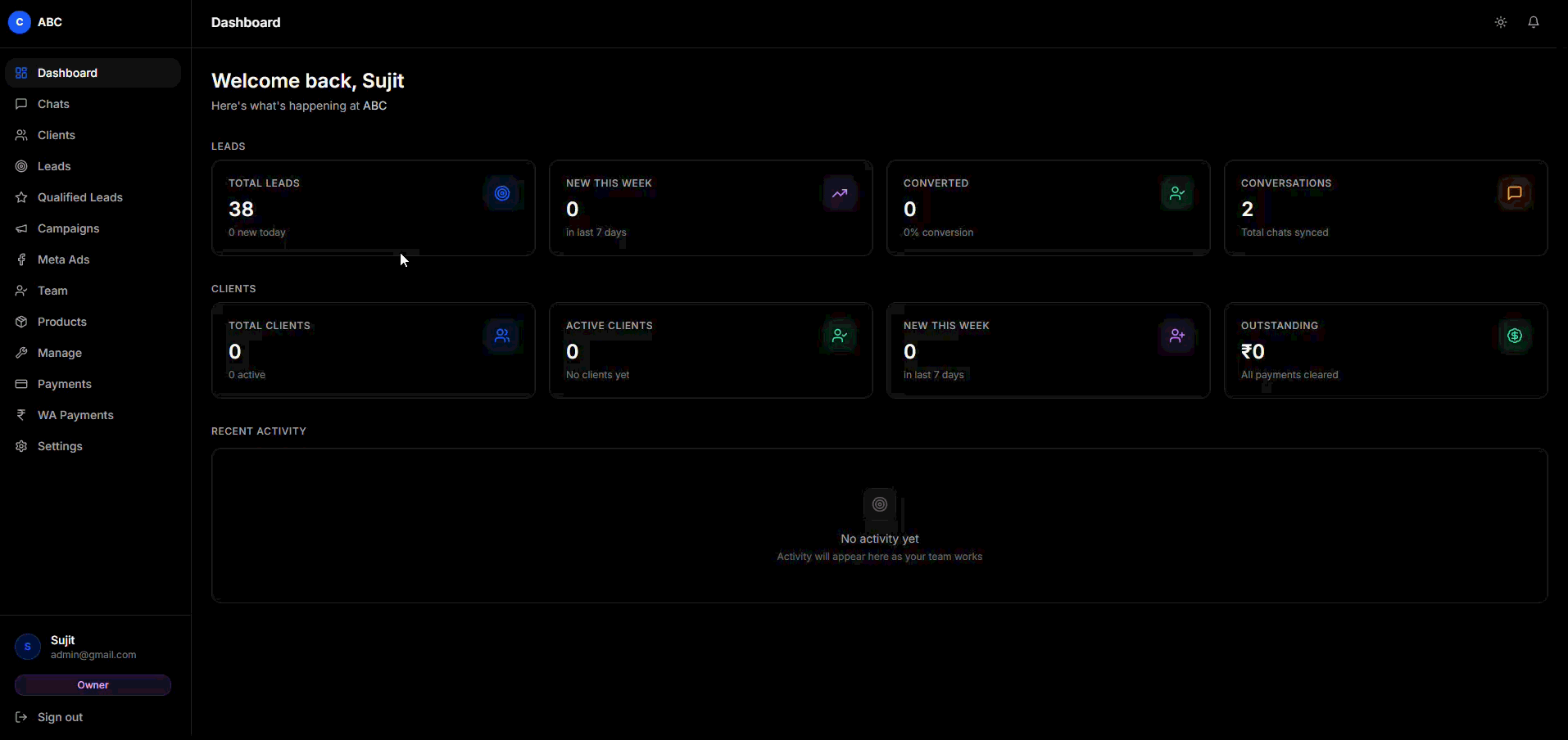New Conversation dialog with number field.