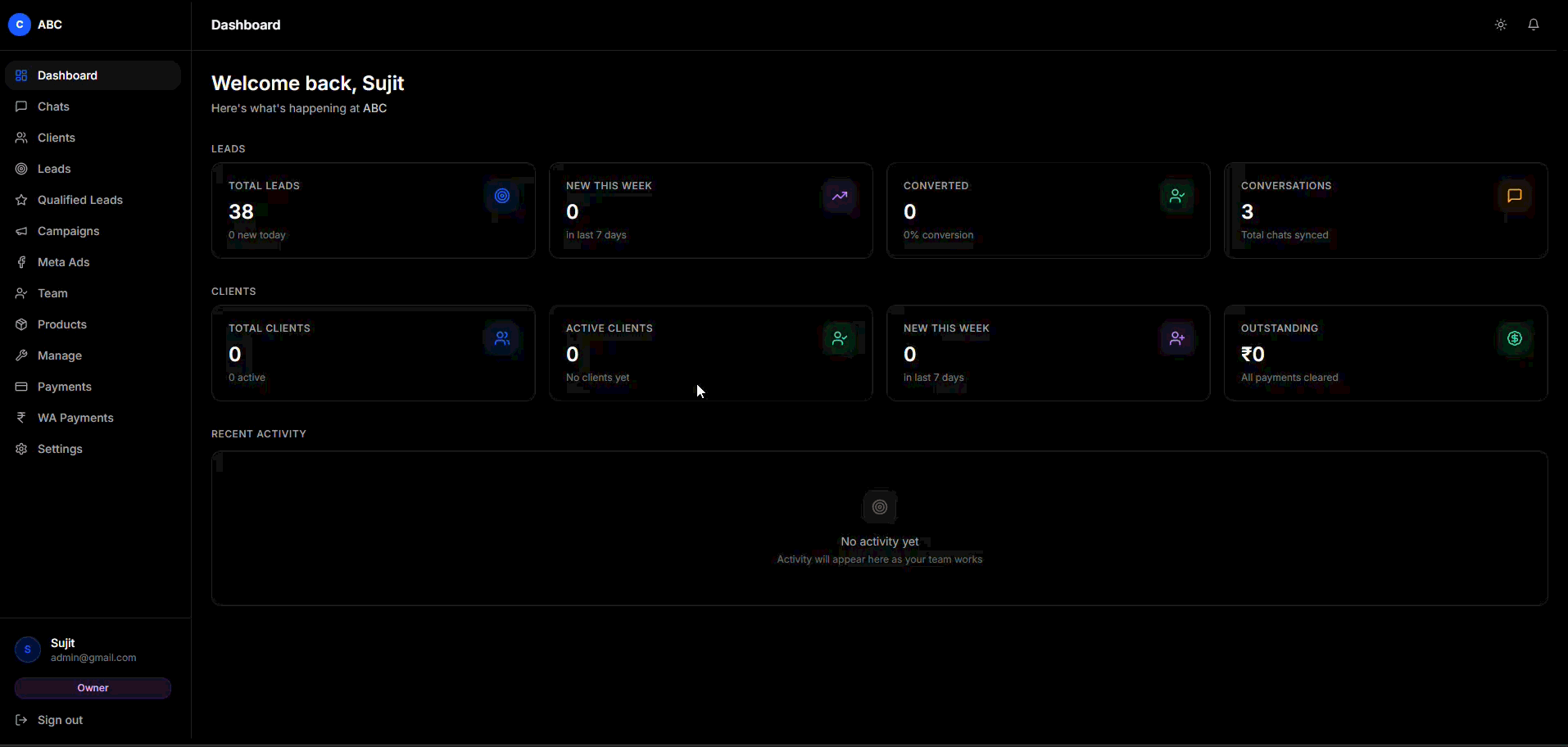 Business Profile edit screen.